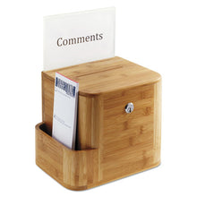 Load image into Gallery viewer, Safco® wholesale. SAFCO Bamboo Suggestion Box, 10 X 8 X 14, Natural. HSD Wholesale: Janitorial Supplies, Breakroom Supplies, Office Supplies.