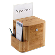 Load image into Gallery viewer, Safco® wholesale. SAFCO Bamboo Suggestion Box, 10 X 8 X 14, Natural. HSD Wholesale: Janitorial Supplies, Breakroom Supplies, Office Supplies.