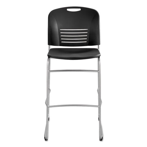 Safco® wholesale. SAFCO Vy Sled Base Bistro Chair, Black Seat-black Back, Silver Base. HSD Wholesale: Janitorial Supplies, Breakroom Supplies, Office Supplies.