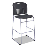 Safco® wholesale. SAFCO Vy Sled Base Bistro Chair, Black Seat-black Back, Silver Base. HSD Wholesale: Janitorial Supplies, Breakroom Supplies, Office Supplies.