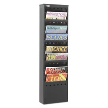 Load image into Gallery viewer, Safco® wholesale. SAFCO Steel Magazine Rack, 11 Compartments, 10w X 4d X 36.25h, Black. HSD Wholesale: Janitorial Supplies, Breakroom Supplies, Office Supplies.