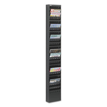 Load image into Gallery viewer, Safco® wholesale. SAFCO Steel Magazine Rack, 23 Compartments, 10w X 4d X 65.5h, Black. HSD Wholesale: Janitorial Supplies, Breakroom Supplies, Office Supplies.