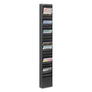 Safco® wholesale. SAFCO Steel Magazine Rack, 23 Compartments, 10w X 4d X 65.5h, Black. HSD Wholesale: Janitorial Supplies, Breakroom Supplies, Office Supplies.
