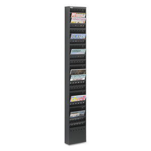 Safco® wholesale. SAFCO Steel Magazine Rack, 23 Compartments, 10w X 4d X 65.5h, Black. HSD Wholesale: Janitorial Supplies, Breakroom Supplies, Office Supplies.