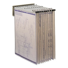 Load image into Gallery viewer, Safco® wholesale. SAFCO Sheet File Pivot Wall Rack, 12 Hanging Clamps, 24w X 14.75d X 9.75h, Sand. HSD Wholesale: Janitorial Supplies, Breakroom Supplies, Office Supplies.