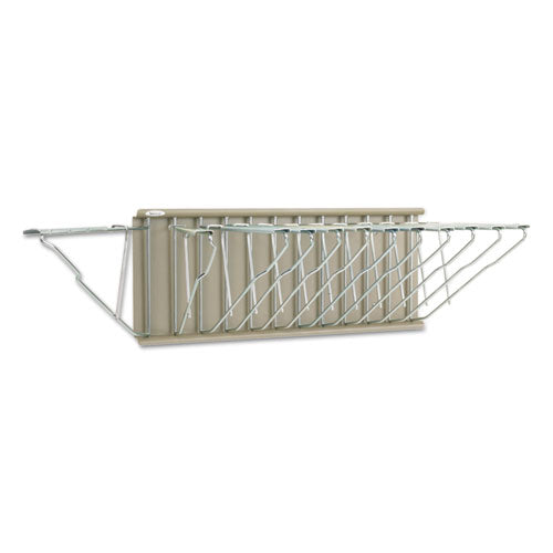 Safco® wholesale. SAFCO Sheet File Pivot Wall Rack, 12 Hanging Clamps, 24w X 14.75d X 9.75h, Sand. HSD Wholesale: Janitorial Supplies, Breakroom Supplies, Office Supplies.