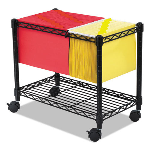 Safco® wholesale. SAFCO Wire Mobile File, One-shelf, 14w X 24d X 20.5h, Black. HSD Wholesale: Janitorial Supplies, Breakroom Supplies, Office Supplies.