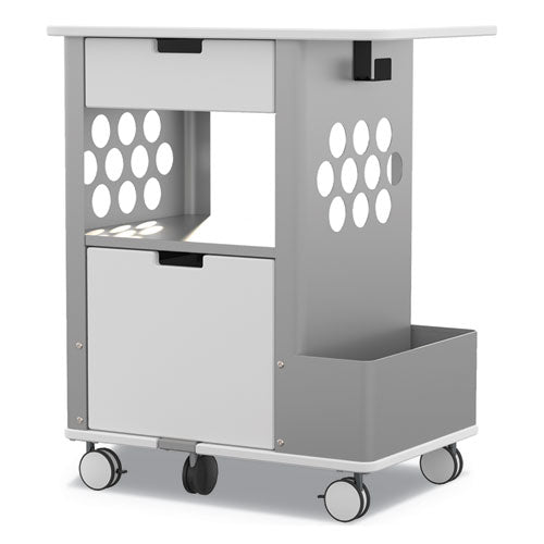 Safco® wholesale. SAFCO Mobile Storage Cart, 28w X 20d X 33.5h, White, 150-lb Capacity. HSD Wholesale: Janitorial Supplies, Breakroom Supplies, Office Supplies.