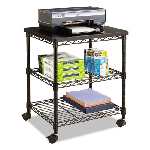 Safco® wholesale. SAFCO Desk Side Wire Machine Stand, Three-shelf, 24w X 20d X 27h, Black. HSD Wholesale: Janitorial Supplies, Breakroom Supplies, Office Supplies.