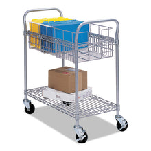 Load image into Gallery viewer, Safco® wholesale. SAFCO Wire Mail Cart, 600-lb Capacity, 18.75w X 26.75d X 38.5h, Metallic Gray. HSD Wholesale: Janitorial Supplies, Breakroom Supplies, Office Supplies.