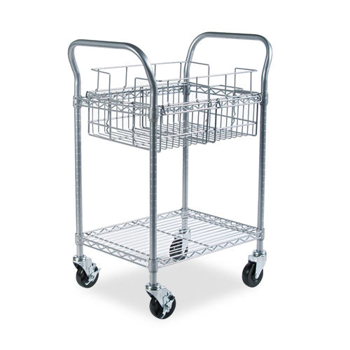 Safco® wholesale. SAFCO Wire Mail Cart, 600-lb Capacity, 18.75w X 26.75d X 38.5h, Metallic Gray. HSD Wholesale: Janitorial Supplies, Breakroom Supplies, Office Supplies.