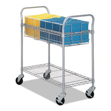 Load image into Gallery viewer, Safco® wholesale. SAFCO Wire Mail Cart, 600-lb Capacity, 18.75w X 39d X 38.5h, Metallic Gray. HSD Wholesale: Janitorial Supplies, Breakroom Supplies, Office Supplies.