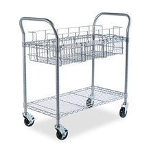 Load image into Gallery viewer, Safco® wholesale. SAFCO Wire Mail Cart, 600-lb Capacity, 18.75w X 39d X 38.5h, Metallic Gray. HSD Wholesale: Janitorial Supplies, Breakroom Supplies, Office Supplies.