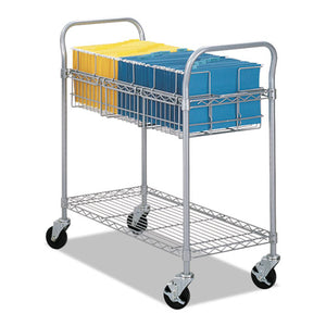 Safco® wholesale. SAFCO Wire Mail Cart, 600-lb Capacity, 18.75w X 39d X 38.5h, Metallic Gray. HSD Wholesale: Janitorial Supplies, Breakroom Supplies, Office Supplies.