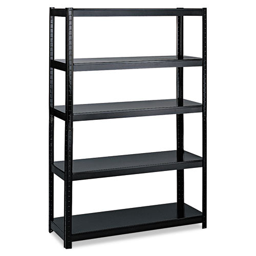 Safco® wholesale. SAFCO Boltless Steel Shelving, Five-shelf, 48w X 24d X 72h, Black. HSD Wholesale: Janitorial Supplies, Breakroom Supplies, Office Supplies.