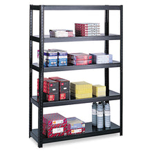 Load image into Gallery viewer, Safco® wholesale. SAFCO Boltless Steel Shelving, Five-shelf, 48w X 18d X 72h, Black. HSD Wholesale: Janitorial Supplies, Breakroom Supplies, Office Supplies.