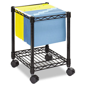 Safco® wholesale. SAFCO Compact Mobile Wire File Cart, One-shelf, 15.5w X 14d X 19.75h, Black. HSD Wholesale: Janitorial Supplies, Breakroom Supplies, Office Supplies.