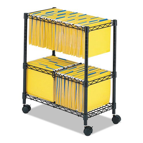 Safco® wholesale. SAFCO Two-tier Rolling File Cart, 25.75w X 14d X 29.75h, Black. HSD Wholesale: Janitorial Supplies, Breakroom Supplies, Office Supplies.
