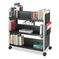 Safco® wholesale. SAFCO Scoot Book Cart, Six-shelf, 41.25w X 17.75d X 41.25h, Black. HSD Wholesale: Janitorial Supplies, Breakroom Supplies, Office Supplies.