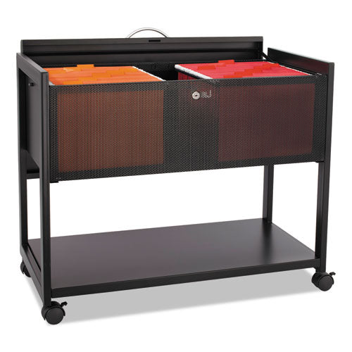 Safco® wholesale. Locking Top Mobile Tub File, One-shelf, 33.25w X 17d X 27h, Black. HSD Wholesale: Janitorial Supplies, Breakroom Supplies, Office Supplies.
