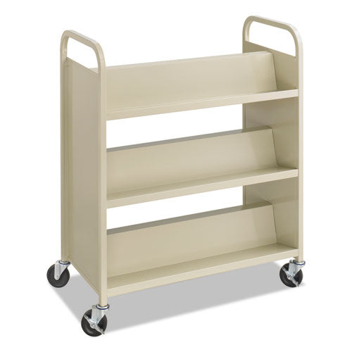 Safco® wholesale. SAFCO Steel Book Cart, Six-shelf, 36w X 18.5d X 43.5h, Sand. HSD Wholesale: Janitorial Supplies, Breakroom Supplies, Office Supplies.