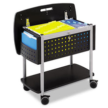 Load image into Gallery viewer, Safco® wholesale. SAFCO Scoot Mobile File, 29.75w X 18.75d X 27h, Black-silver. HSD Wholesale: Janitorial Supplies, Breakroom Supplies, Office Supplies.