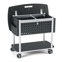 Load image into Gallery viewer, Safco® wholesale. SAFCO Scoot Mobile File, 29.75w X 18.75d X 27h, Black-silver. HSD Wholesale: Janitorial Supplies, Breakroom Supplies, Office Supplies.