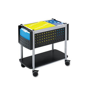 Safco® wholesale. SAFCO Scoot Open Top Mobile File Cart, 28w X 14.75d X 26h, Black With Silver. HSD Wholesale: Janitorial Supplies, Breakroom Supplies, Office Supplies.