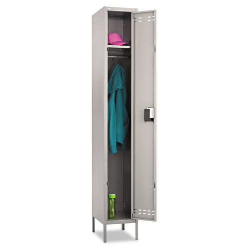 Safco® wholesale. SAFCO Single-tier Locker, 12w X 18d X 78h, Two-tone Gray. HSD Wholesale: Janitorial Supplies, Breakroom Supplies, Office Supplies.