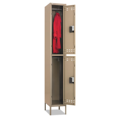 Safco® wholesale. SAFCO Double-tier Locker, 12w X 18d X 78h, Two-tone Tan. HSD Wholesale: Janitorial Supplies, Breakroom Supplies, Office Supplies.