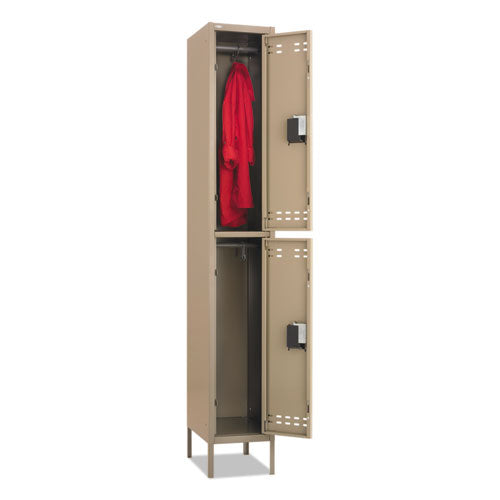 Safco® wholesale. SAFCO Double-tier Locker, 12w X 18d X 78h, Two-tone Tan. HSD Wholesale: Janitorial Supplies, Breakroom Supplies, Office Supplies.