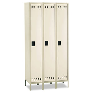 Safco® wholesale. SAFCO Single-tier, Three-column Locker, 36w X 18d X 78h, Two-tone Tan. HSD Wholesale: Janitorial Supplies, Breakroom Supplies, Office Supplies.