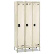 Safco® wholesale. SAFCO Single-tier, Three-column Locker, 36w X 18d X 78h, Two-tone Tan. HSD Wholesale: Janitorial Supplies, Breakroom Supplies, Office Supplies.