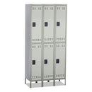 Safco® wholesale. SAFCO Double-tier, Three-column Locker, 36w X 18d X 78h, Two-tone Gray. HSD Wholesale: Janitorial Supplies, Breakroom Supplies, Office Supplies.
