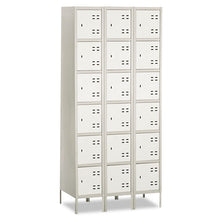 Load image into Gallery viewer, Safco® wholesale. SAFCO Three-column Box Locker, 36w X 18d X 78h, Two-tone Gray. HSD Wholesale: Janitorial Supplies, Breakroom Supplies, Office Supplies.