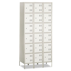 Safco® wholesale. SAFCO Three-column Box Locker, 36w X 18d X 78h, Two-tone Gray. HSD Wholesale: Janitorial Supplies, Breakroom Supplies, Office Supplies.