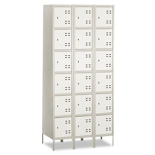 Safco® wholesale. SAFCO Three-column Box Locker, 36w X 18d X 78h, Two-tone Gray. HSD Wholesale: Janitorial Supplies, Breakroom Supplies, Office Supplies.