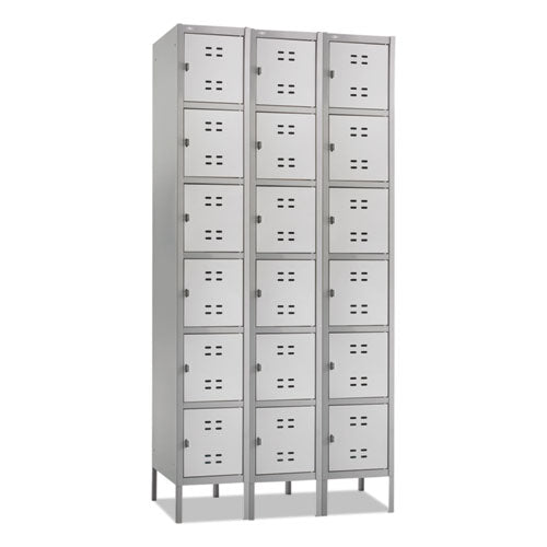 Safco® wholesale. SAFCO Three-column Box Locker, 36w X 18d X 78h, Two-tone Gray. HSD Wholesale: Janitorial Supplies, Breakroom Supplies, Office Supplies.