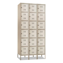 Load image into Gallery viewer, Safco® wholesale. SAFCO Three-column Box Locker, 36w X 18d X 78h, Two-tone Tan. HSD Wholesale: Janitorial Supplies, Breakroom Supplies, Office Supplies.