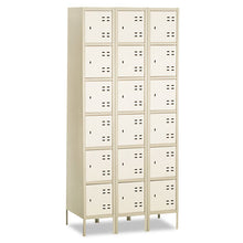 Load image into Gallery viewer, Safco® wholesale. SAFCO Three-column Box Locker, 36w X 18d X 78h, Two-tone Tan. HSD Wholesale: Janitorial Supplies, Breakroom Supplies, Office Supplies.