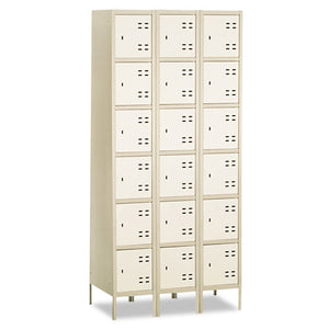 Safco® wholesale. SAFCO Three-column Box Locker, 36w X 18d X 78h, Two-tone Tan. HSD Wholesale: Janitorial Supplies, Breakroom Supplies, Office Supplies.