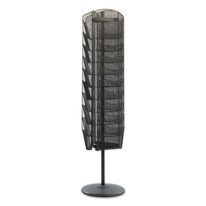 Safco® wholesale. SAFCO Onyx Mesh Rotating Magazine Display, 30 Compartments, 16.5w X 16.5d X 66h, Black. HSD Wholesale: Janitorial Supplies, Breakroom Supplies, Office Supplies.