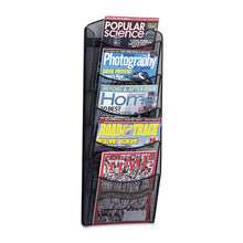 Load image into Gallery viewer, Safco® wholesale. SAFCO Onyx Mesh Literature Rack, Five Compartments, 10.25w X 3.5d X 28.33h, Black. HSD Wholesale: Janitorial Supplies, Breakroom Supplies, Office Supplies.