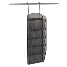 Load image into Gallery viewer, Safco® wholesale. SAFCO Onyx Mesh Literature Rack, Five Compartments, 10.25w X 3.5d X 28.33h, Black. HSD Wholesale: Janitorial Supplies, Breakroom Supplies, Office Supplies.