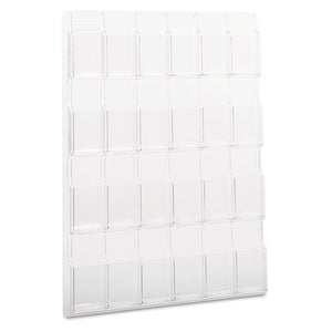 Safco® wholesale. SAFCO Reveal Clear Literature Displays, 24 Compartments, 30w X 2d X 41h, Clear. HSD Wholesale: Janitorial Supplies, Breakroom Supplies, Office Supplies.