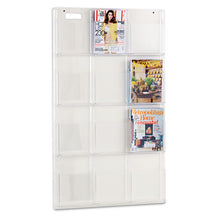 Load image into Gallery viewer, Safco® wholesale. SAFCO Reveal Clear Literature Displays, 12 Compartments, 30w X 2d X 49h, Clear. HSD Wholesale: Janitorial Supplies, Breakroom Supplies, Office Supplies.