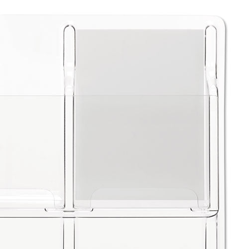 Safco® wholesale. SAFCO Reveal Clear Literature Displays, 9 Compartments, 30w X 2d X 36.75h, Clear. HSD Wholesale: Janitorial Supplies, Breakroom Supplies, Office Supplies.