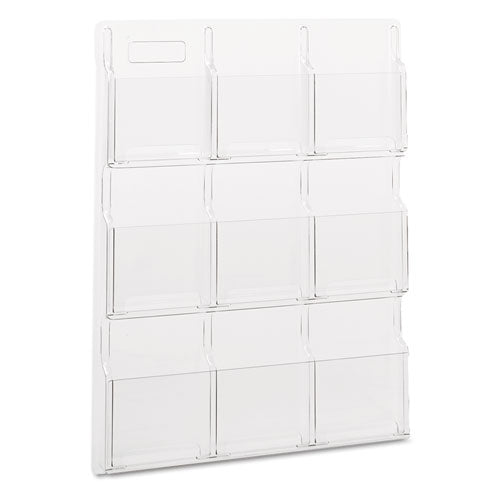 Safco® wholesale. SAFCO Reveal Clear Literature Displays, 9 Compartments, 30w X 2d X 36.75h, Clear. HSD Wholesale: Janitorial Supplies, Breakroom Supplies, Office Supplies.