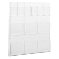 Safco® wholesale. SAFCO Reveal Clear Literature Displays, 12 Compartments, 30w X 2d X 34.75h, Clear. HSD Wholesale: Janitorial Supplies, Breakroom Supplies, Office Supplies.