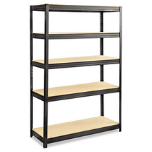 Load image into Gallery viewer, Safco® wholesale. SAFCO Boltless Steel-particleboard Shelving, Five-shelf, 48w X 18d X 72h, Black. HSD Wholesale: Janitorial Supplies, Breakroom Supplies, Office Supplies.